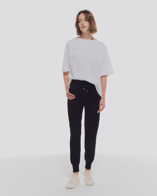 VISCOSE DRAW-CORD RELAX PANTS
