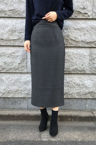 GINGHAM CHECK BACK/B TIGHT SKIRT