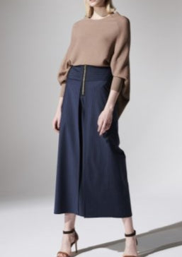 GARTER RIB PONCHO TOP