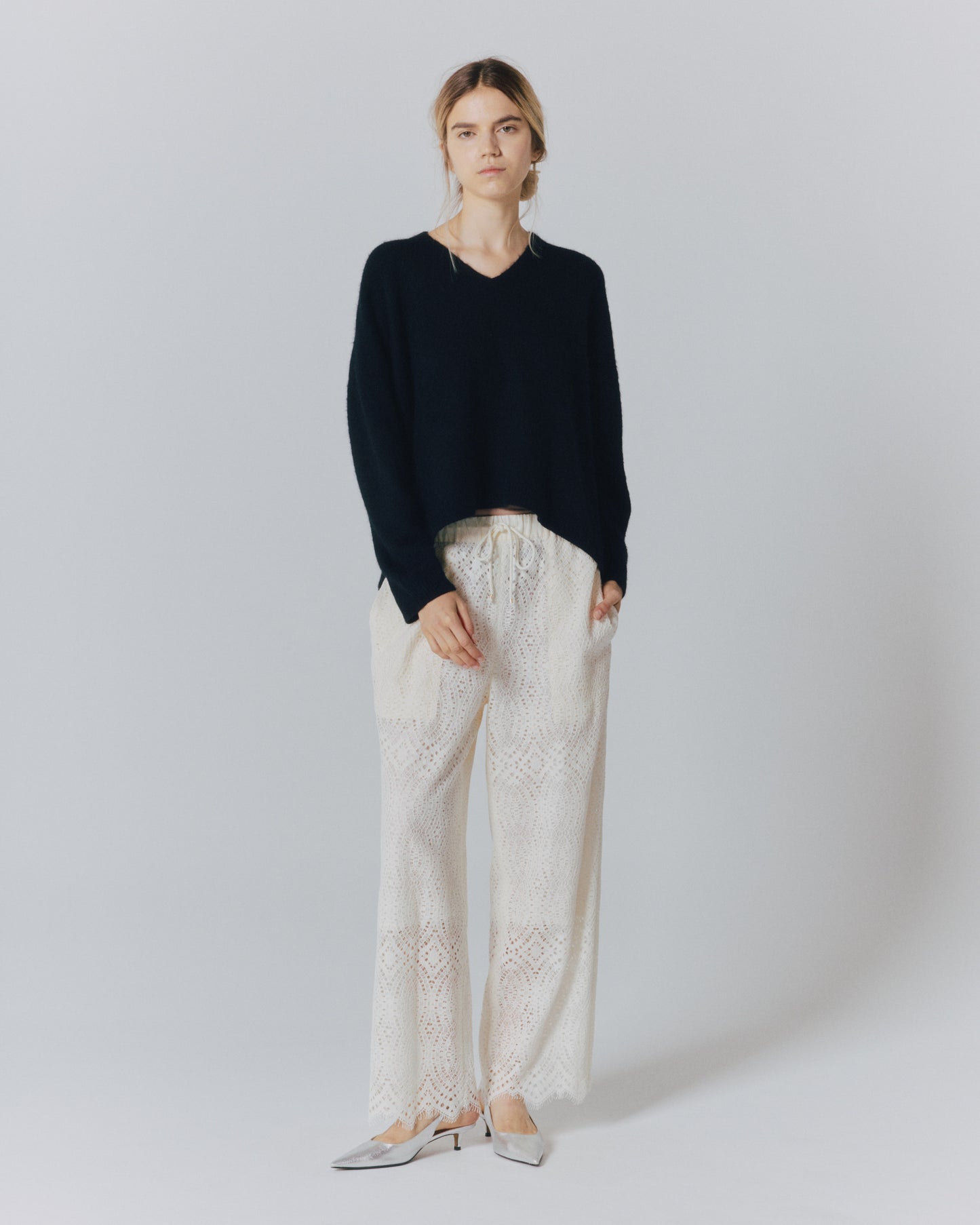 GUIPURE LACE  WIDE PANTS