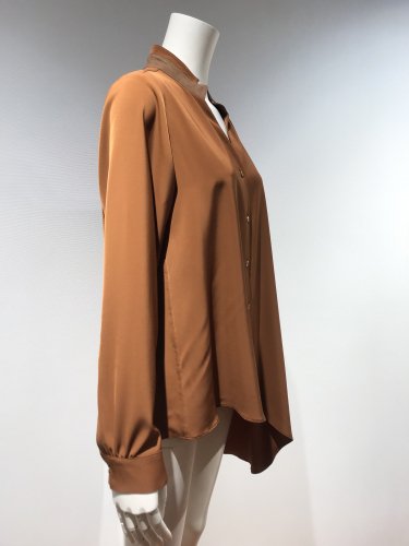 【LAST ONE】POPLIN DRAPE HI/C SHIRTS