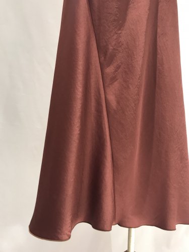 VINTAGE-SATIN DRAPE SKIRT