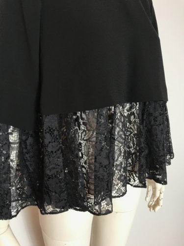 DOUBLE SATIN /LACE DRAPE TOPS