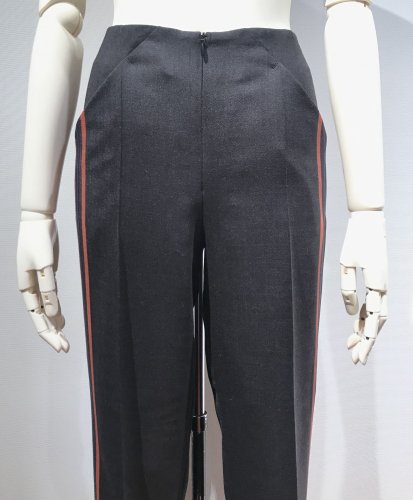 WOOL POPLIN S-LINE WIDE PANTS