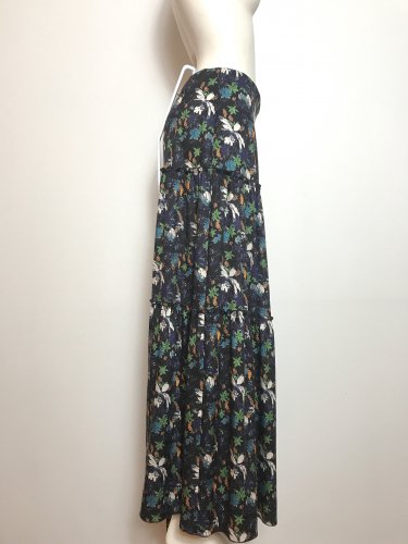 【LAST OPNE】LEAF-PRINT TIERED SKIRT