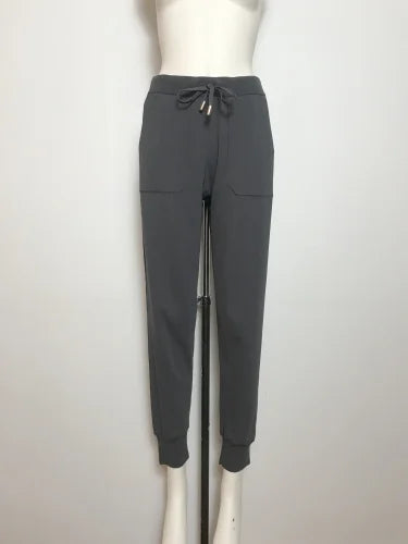 VISCOSE DRAW-CORD RELAX PANTS