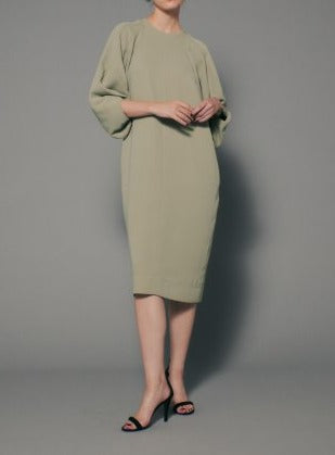 【LAST ONE】MAT SATIN VOLUME/S DRESS