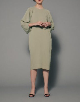 【LAST ONE】MAT SATIN VOLUME/S DRESS