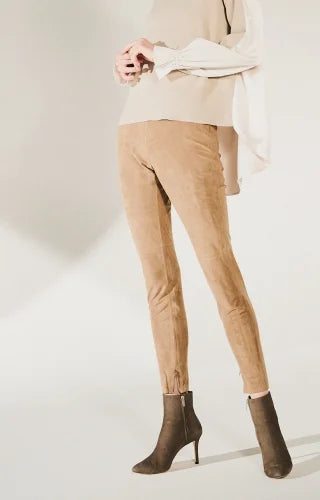 F/SUEDE SKINNY PANTS