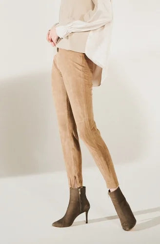 F/SUEDE SKINNY PANTS