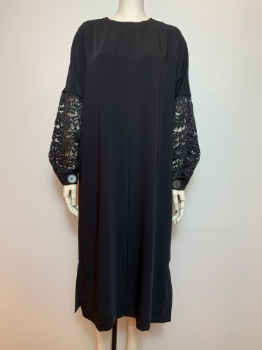 【LAST ONE】MAT SATIN LACE CHANGE DRESS