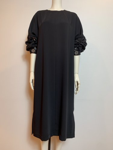 【LAST ONE】MAT SATIN LACE CHANGE DRESS