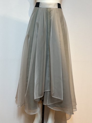 ORGANDY TUCK FLAIR SKIRT