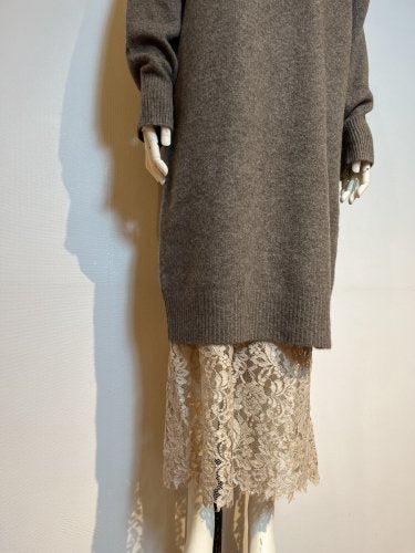 YAK LAYERED DRESS WITH LACE CAMI