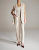 LINEN STRC STRAIGHT PANTS