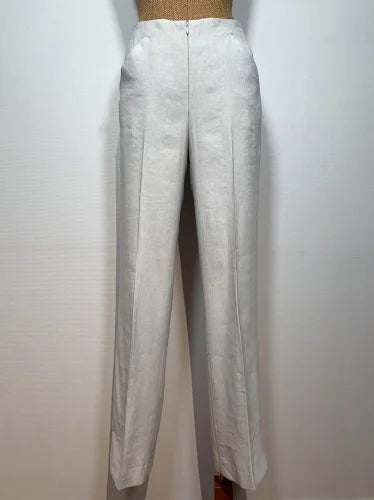 LINEN STRC STRAIGHT PANTS