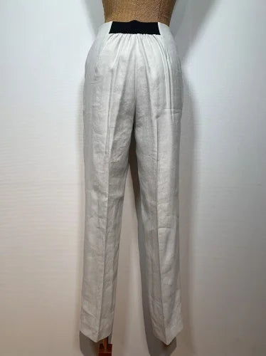 LINEN STRC STRAIGHT PANTS