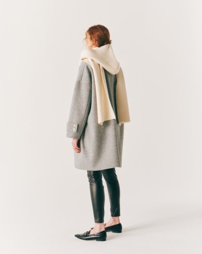 WOOL W RIB HOODED STOLE