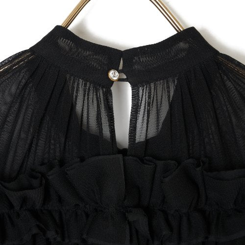 TULLE GATHER FRILL TOPS