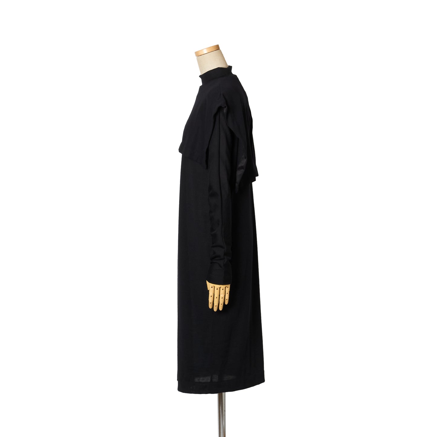 WOOL JRSY CAPE DRESS