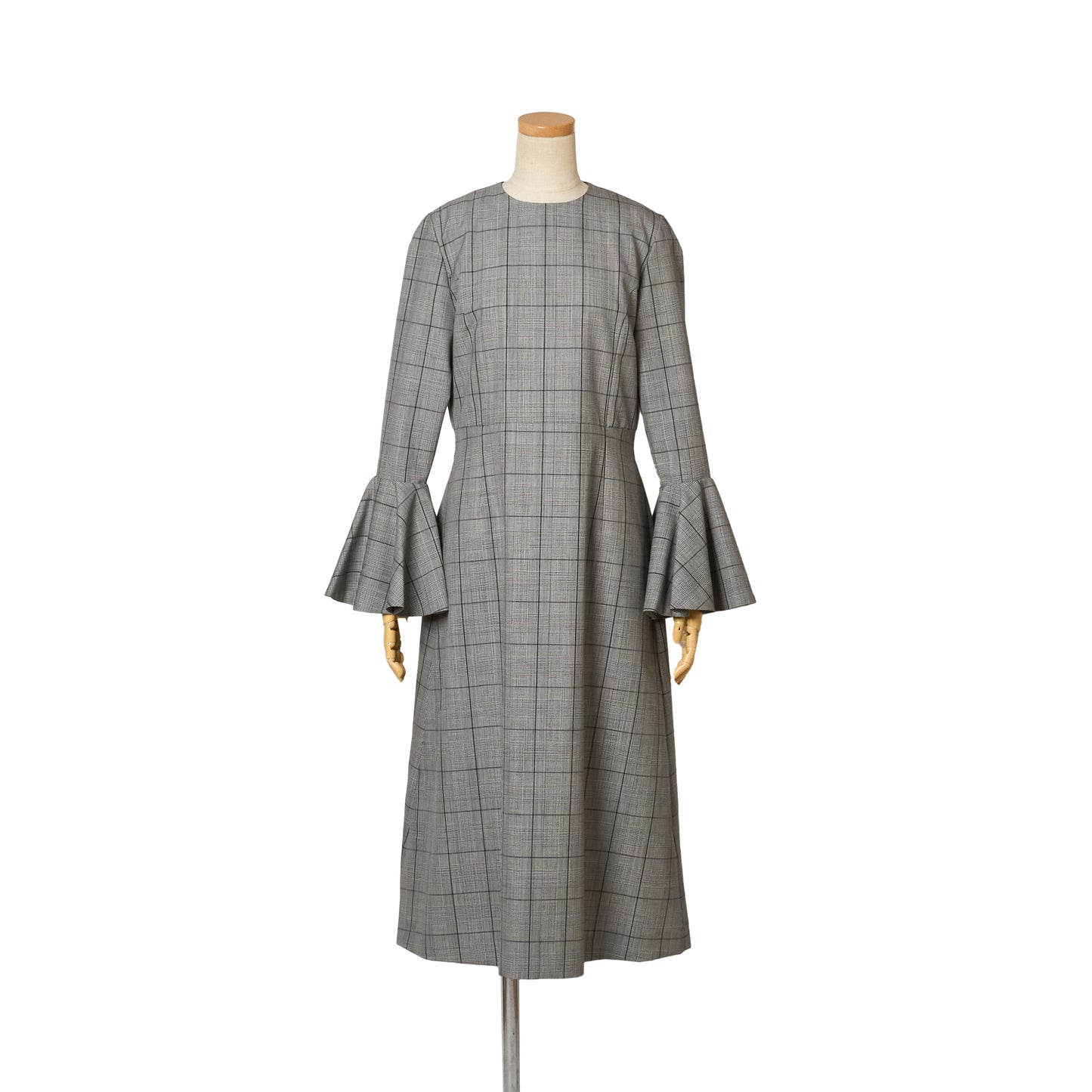 G/CHECK BELL/SLEEVE DRESS