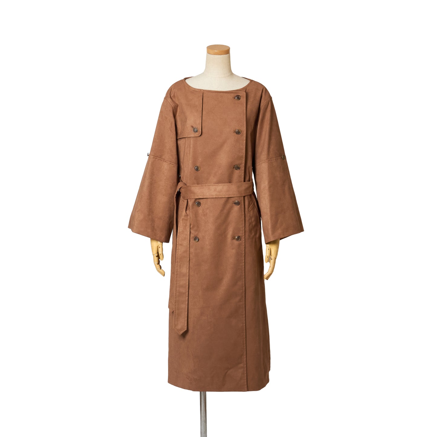 SUEDE CREW BIG/SLEEVE COAT