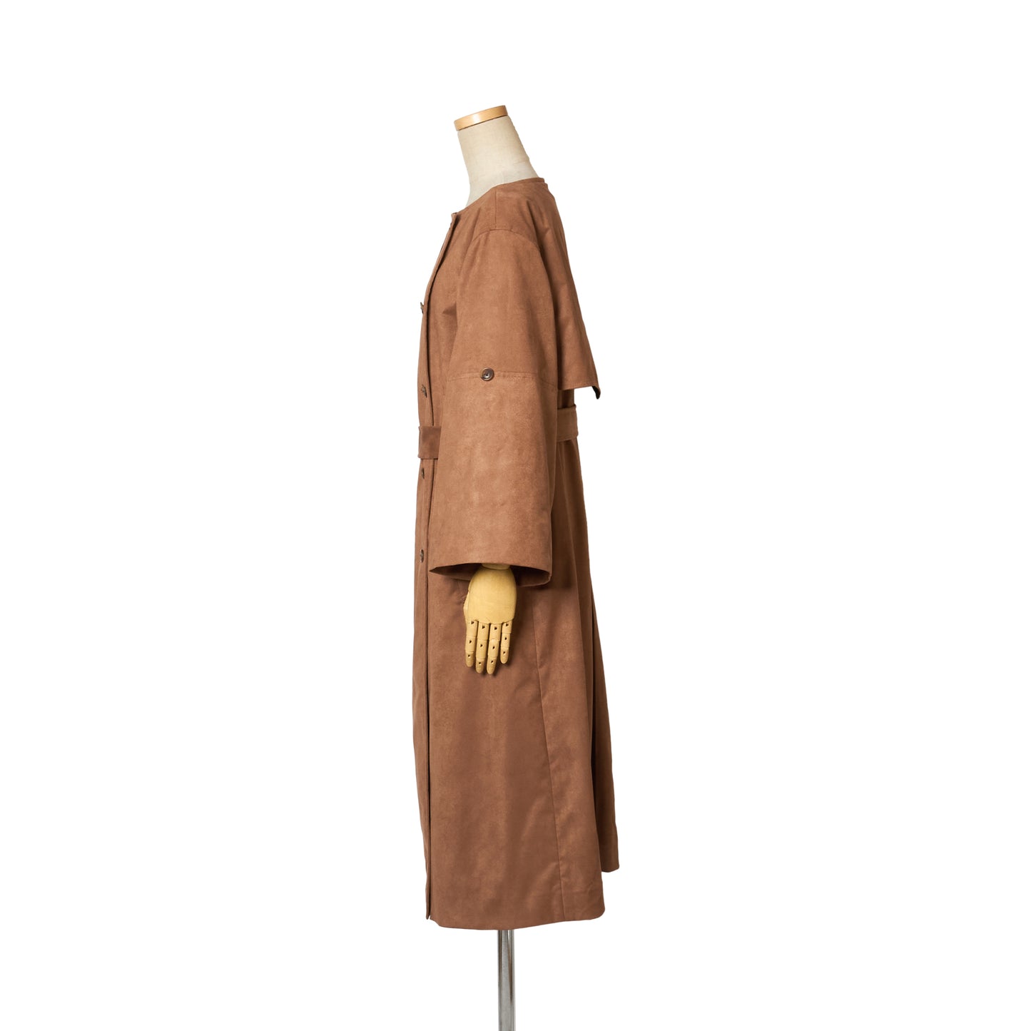 SUEDE CREW BIG/SLEEVE COAT