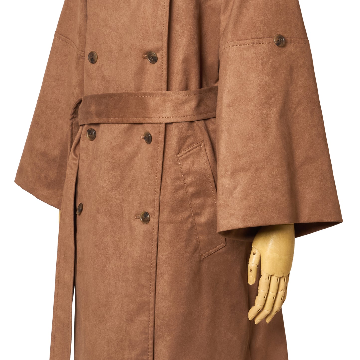 SUEDE CREW BIG/SLEEVE COAT