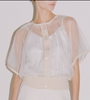 SEE-THROUGH DRAPE GATHER C/GN