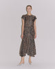 CROCO-PRT RIBBON DRAPE DRESS