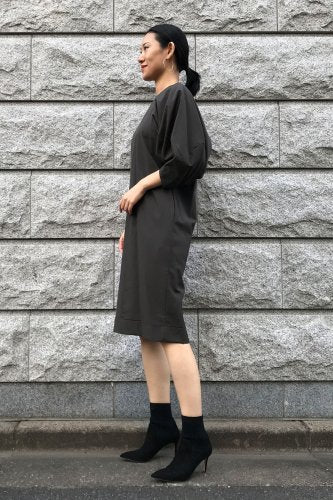 【LAST ONE】TYPEWRITER WOOL GATHER SLEEVE DRESS