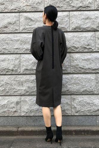 【LAST ONE】TYPEWRITER WOOL GATHER SLEEVE DRESS