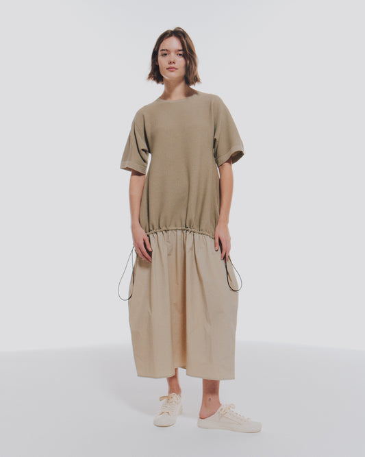 【予約商品】 COMBI GATHER DRESS