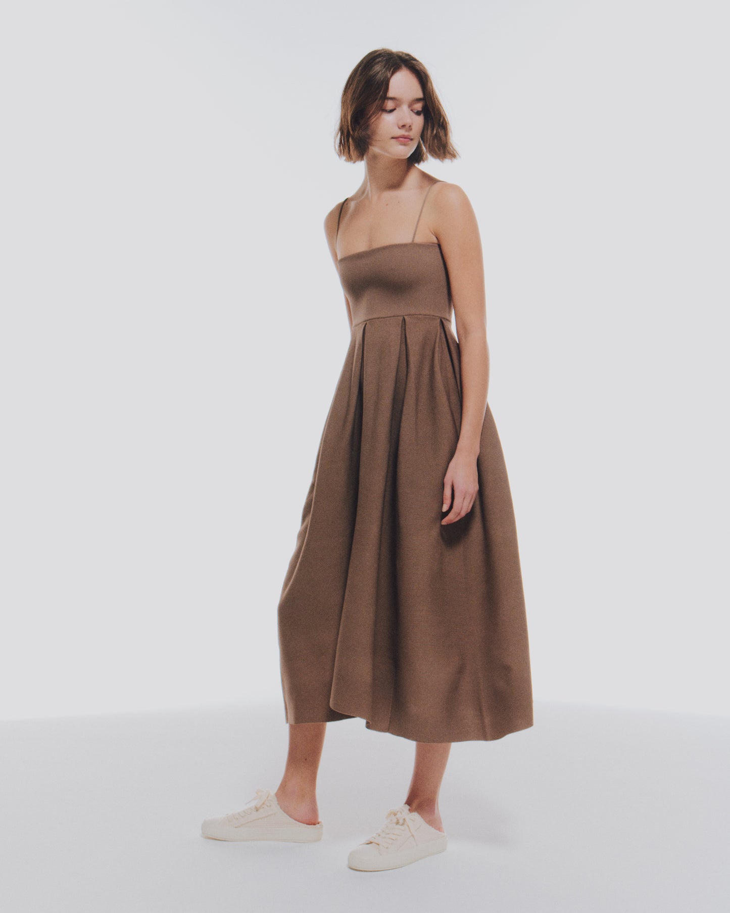 AIR YARN GARTER BARE DRESS