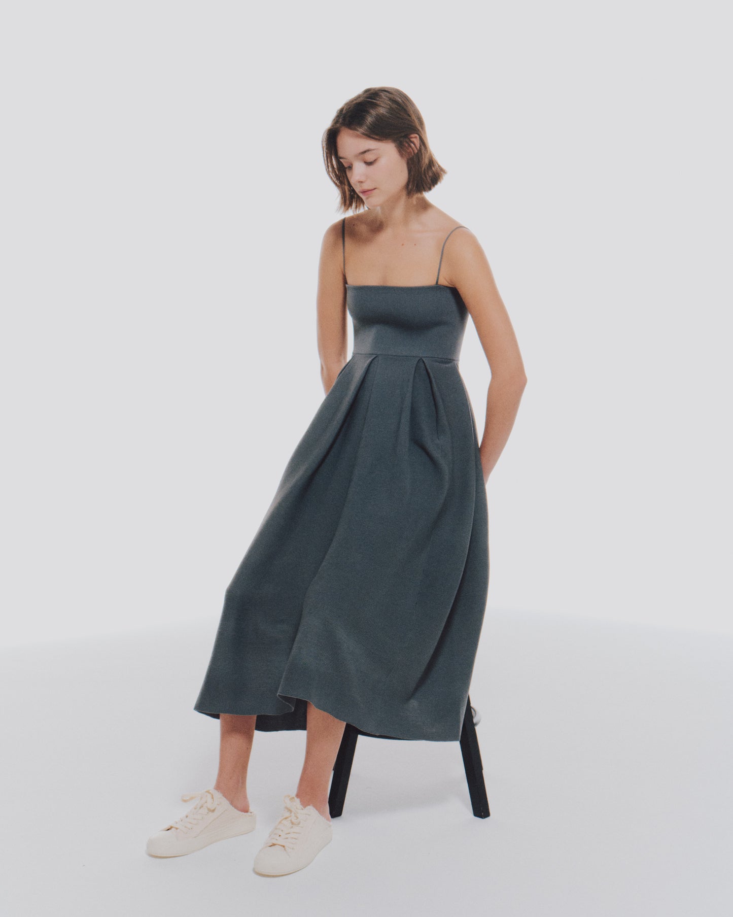 【予約商品】AIR YARN GARTER BARE DRESS