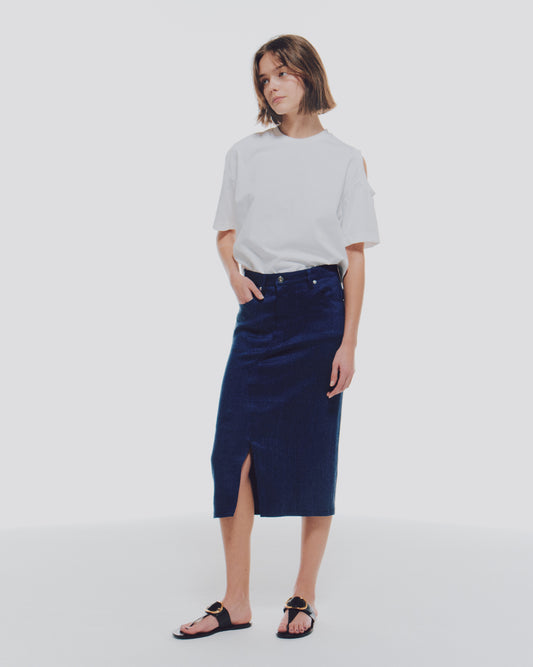 【予約商品】 ST DENIM F/SLIT TIGHT SKIRT