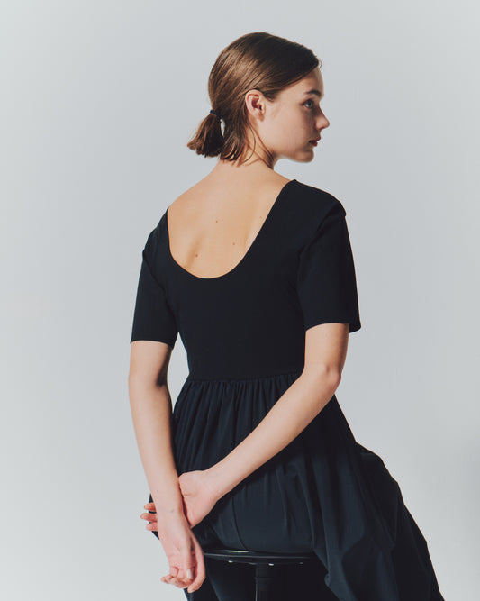 JRSY COMBI GATHER DRESS
