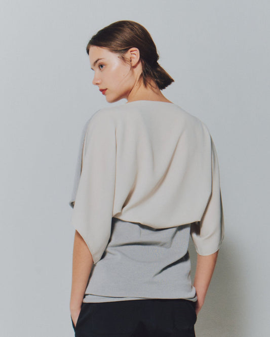 COMBI CHIFFON DRAPE TOPS