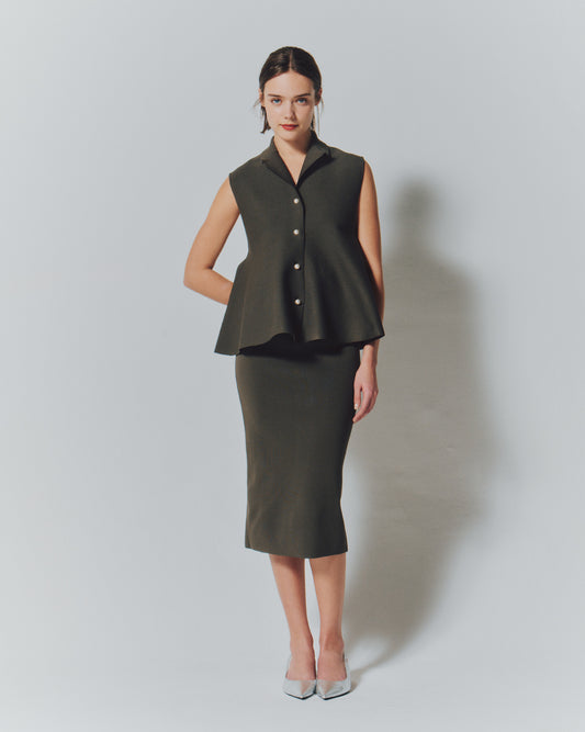 【予約商品】 H/MILANORIB TIGHT SKIRT