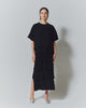 【予約商品】 MAT SATIN COMBI TIERED DRESS
