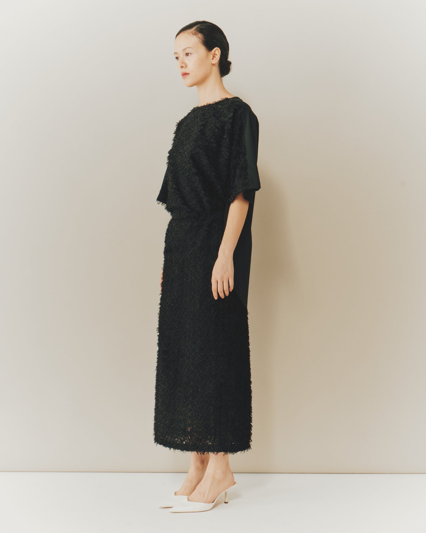 SHEER/CUT-JQ TIGHT SKIRT