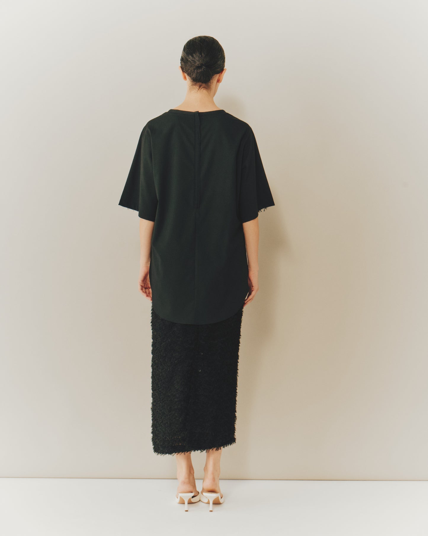 SHEER/CUT-JQ TIGHT SKIRT