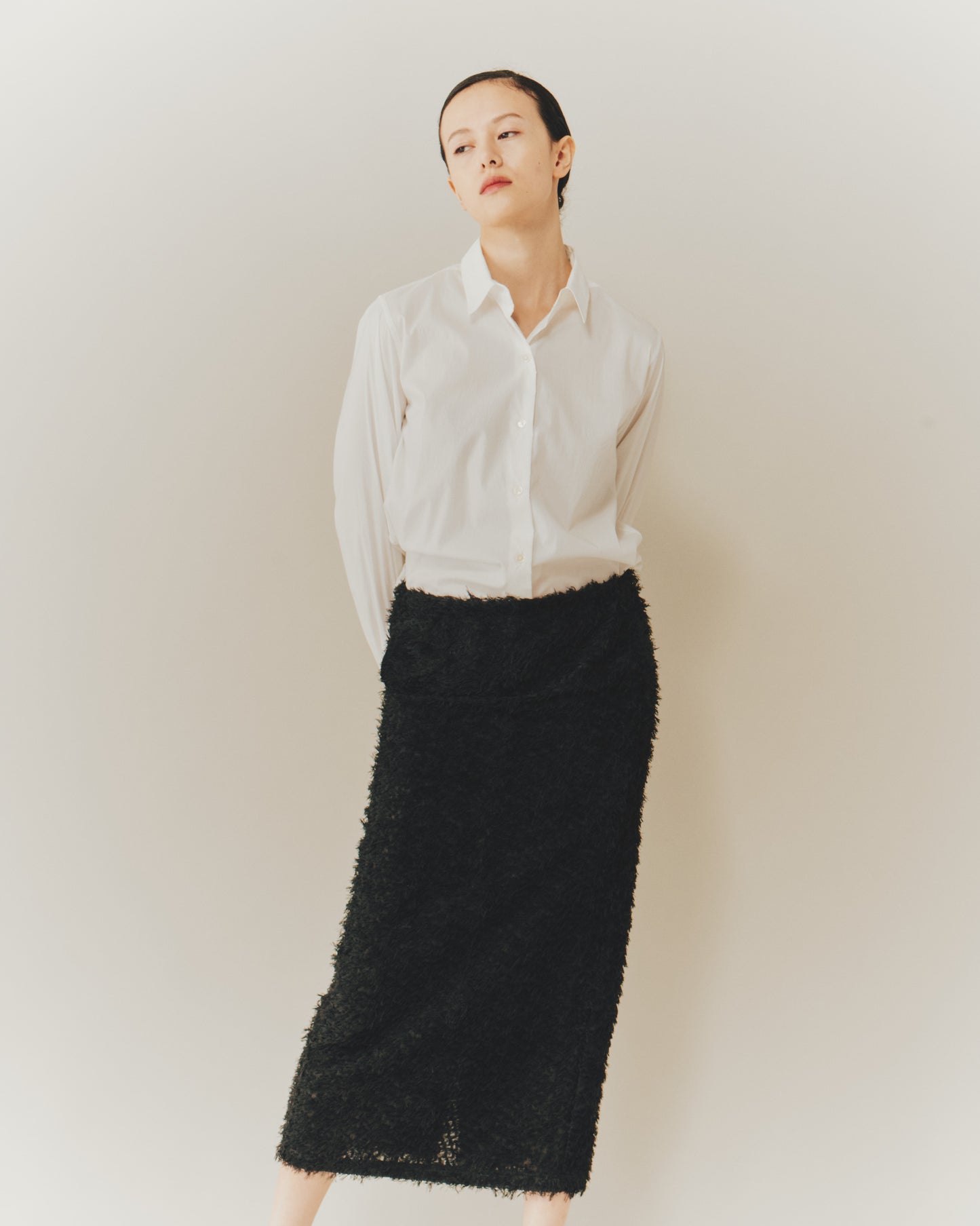 SHEER/CUT-JQ TIGHT SKIRT