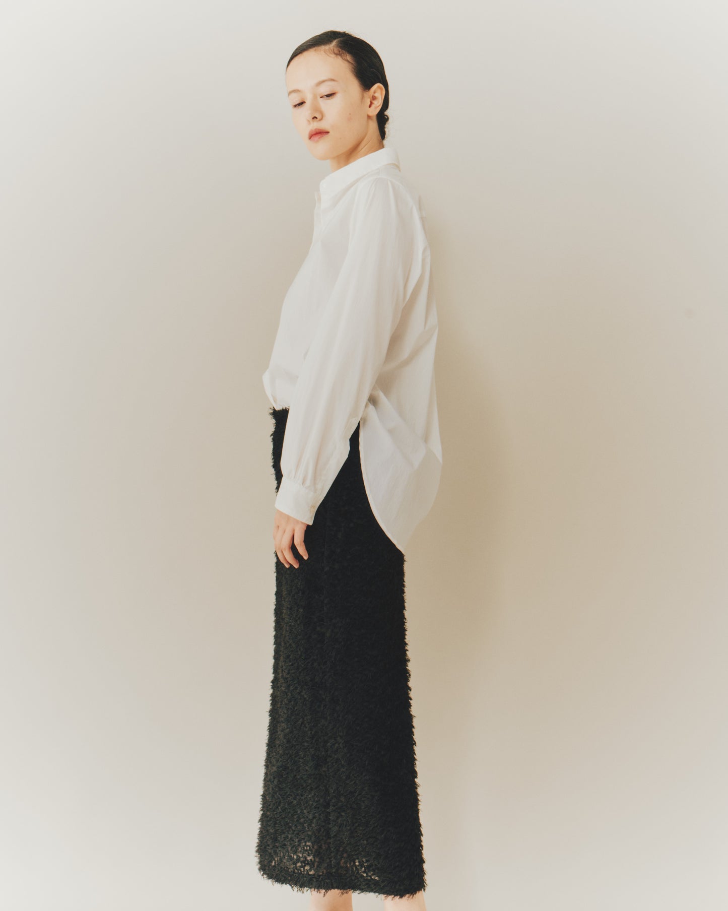 SHEER/CUT-JQ TIGHT SKIRT