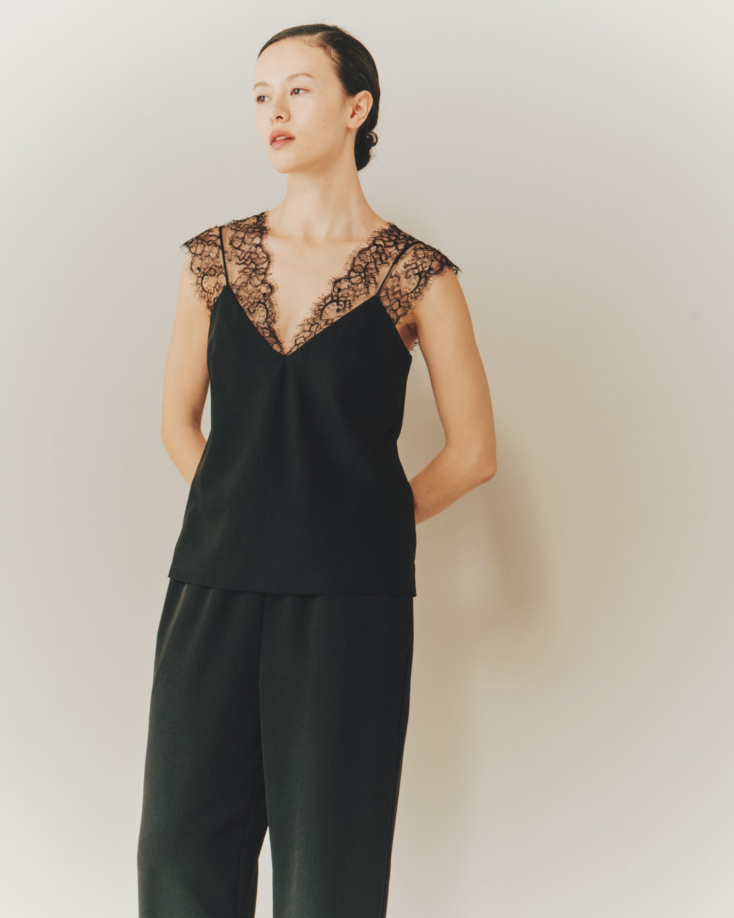 VIN-SATIN WITH LACE CAMI