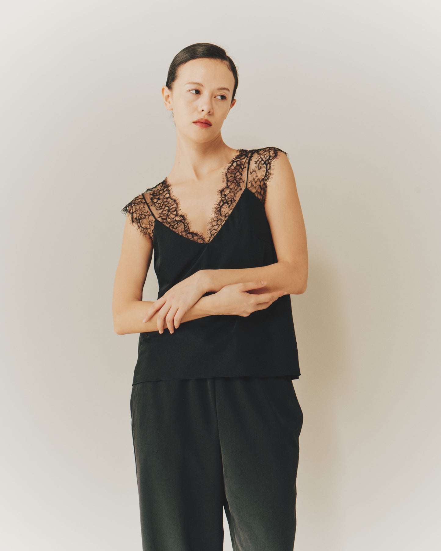 VIN-SATIN WITH LACE CAMI