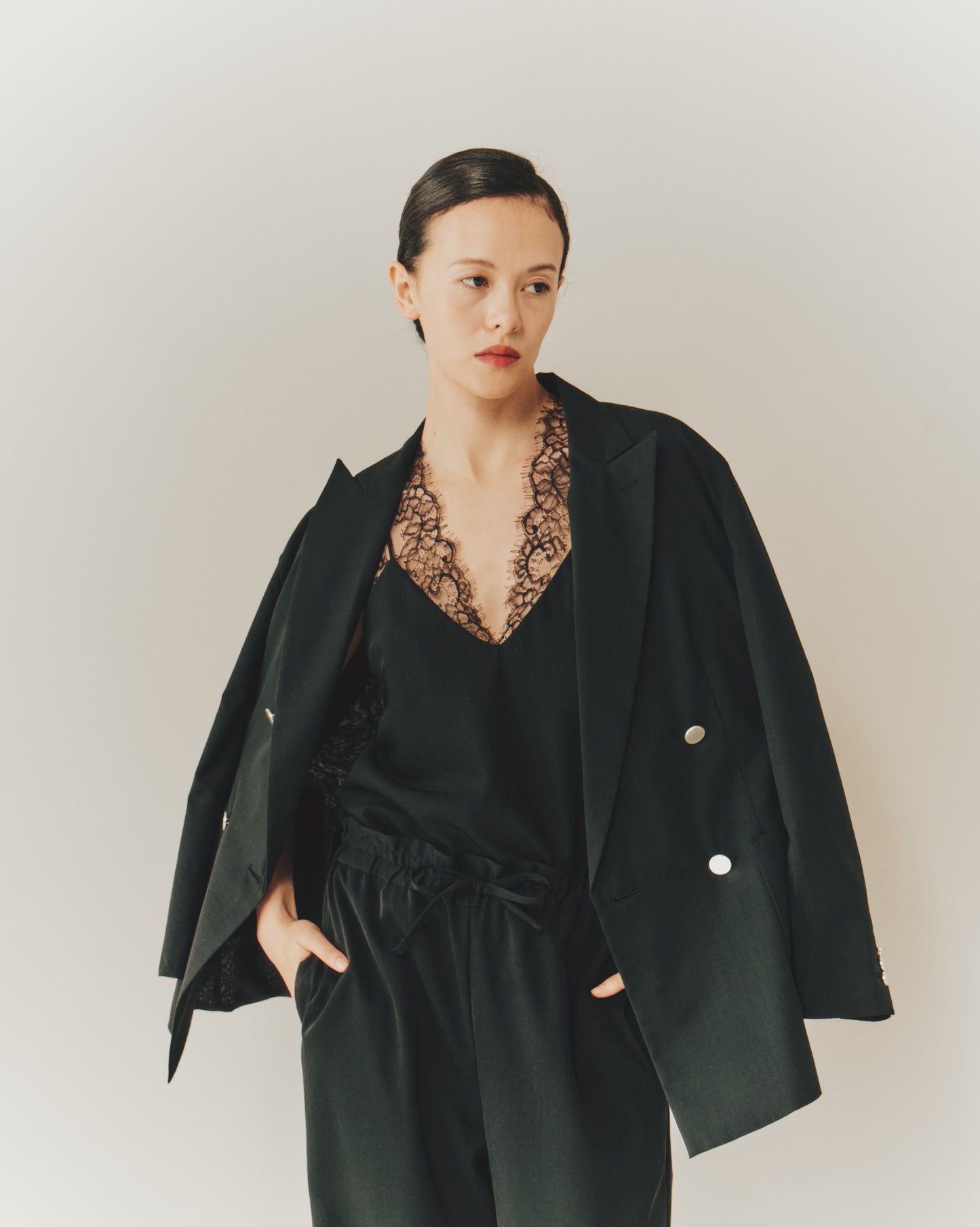 VIN-SATIN WITH LACE CAMI