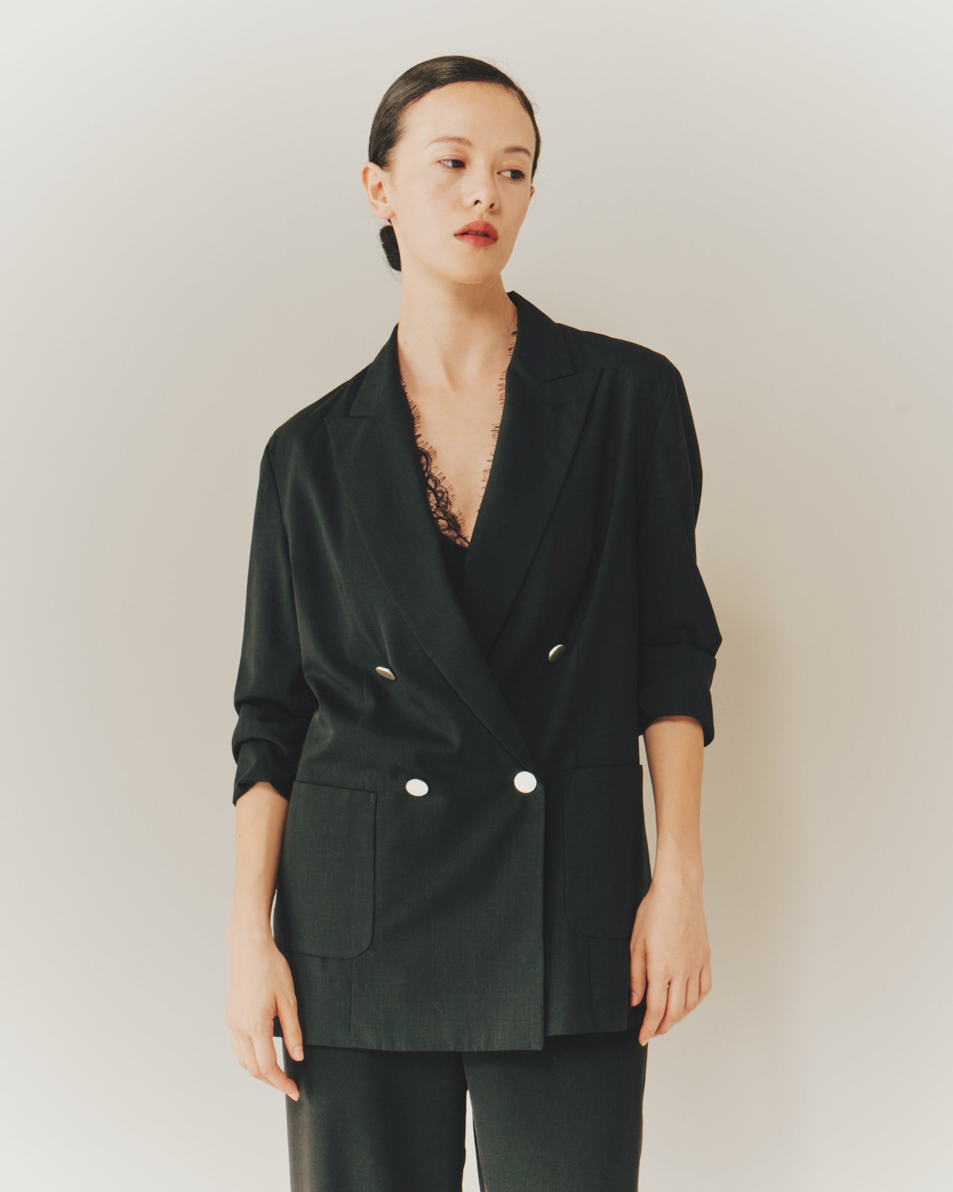 美品 ANAYI シアードット テーラードジャケット 38 黒 24SS完売品 SHEER TORO 4B BREASTED JACKET – Room no.8 ONLINE SHOP