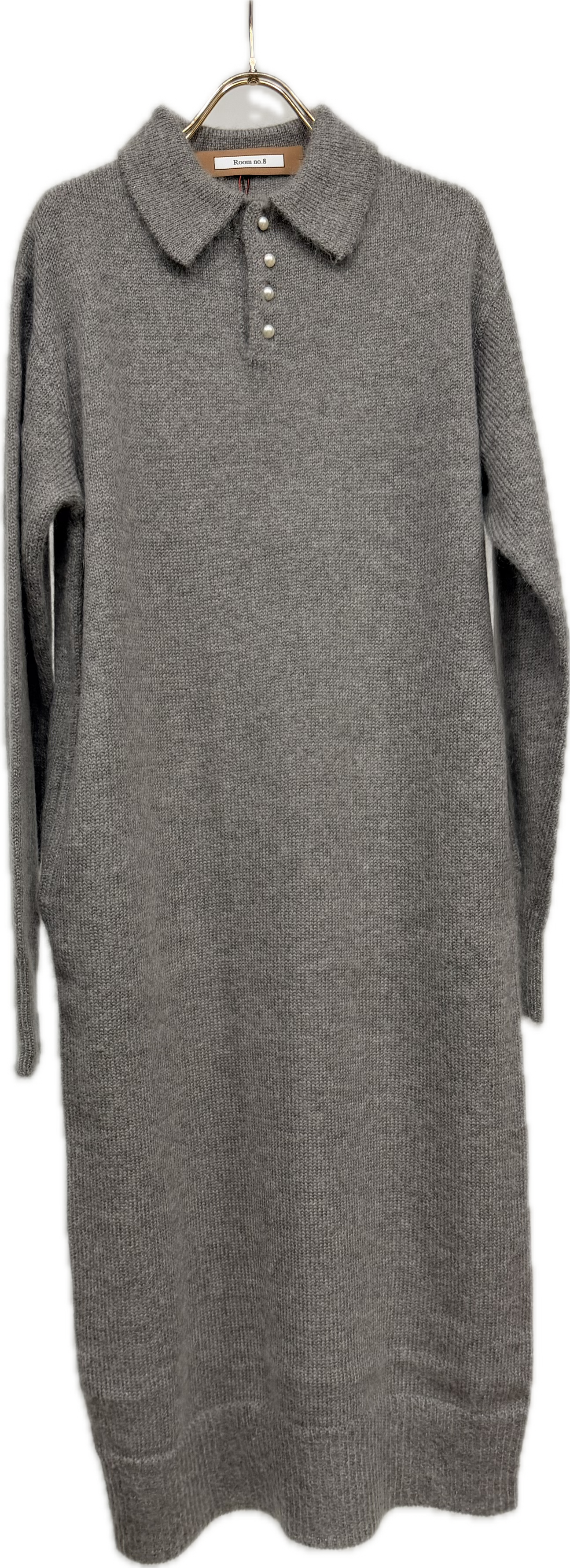 MOHAIR PEARL/B POLO DRESS