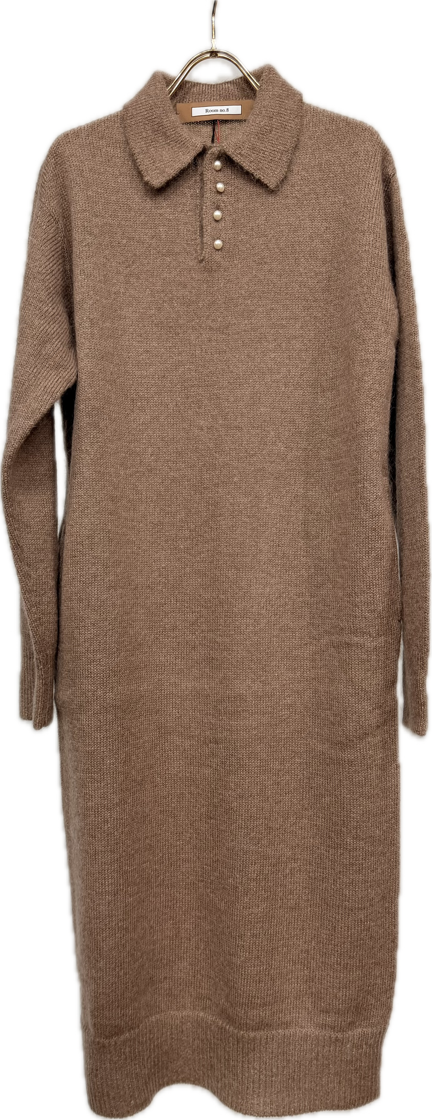 MOHAIR PEARL/B POLO DRESS
